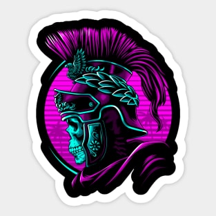 Retro Roman skull Sticker